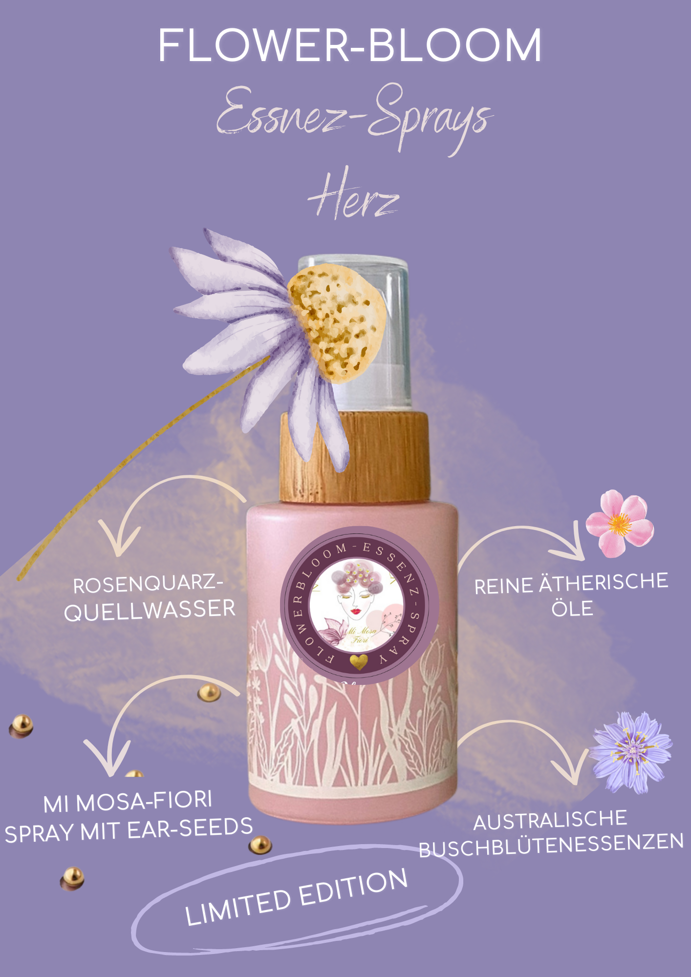 Flower-Bloom Essenz Spray Herz